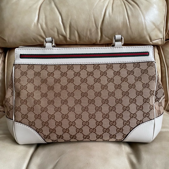 LKNW Gucci Mayfair COA with Modifications GG Bow Detail Canvas Leather - Picture 4 of 16